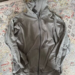 SKIMS Blue Gray Full-Zip Hoodie